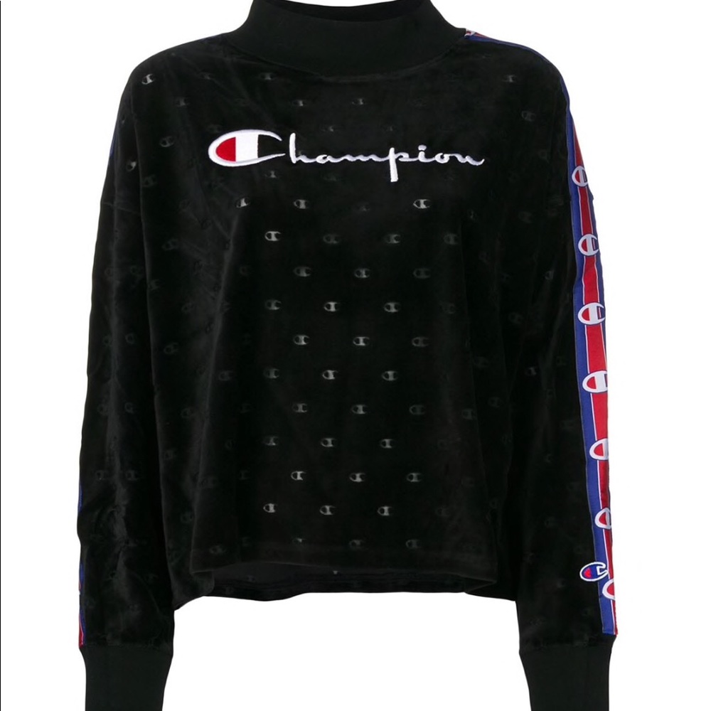 Champion Velvet All over Logo Sweater